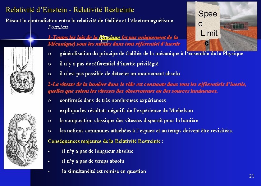 Relativité d’Einstein - Relativité Restreinte Spee Résout la contradiction entre la relativité de Galilée