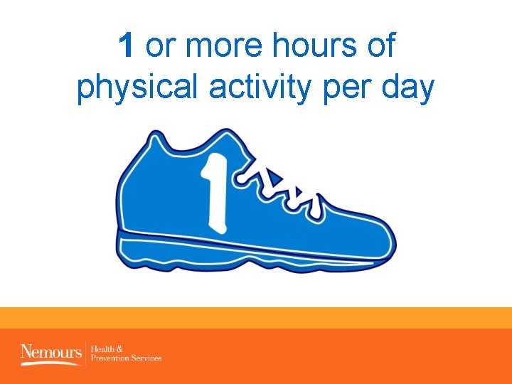 1 or more hours of physical activity per day 