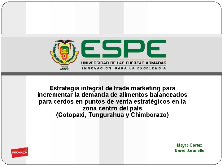 Estrategia integral de trade marketing para incrementar la demanda de alimentos balanceados para cerdos