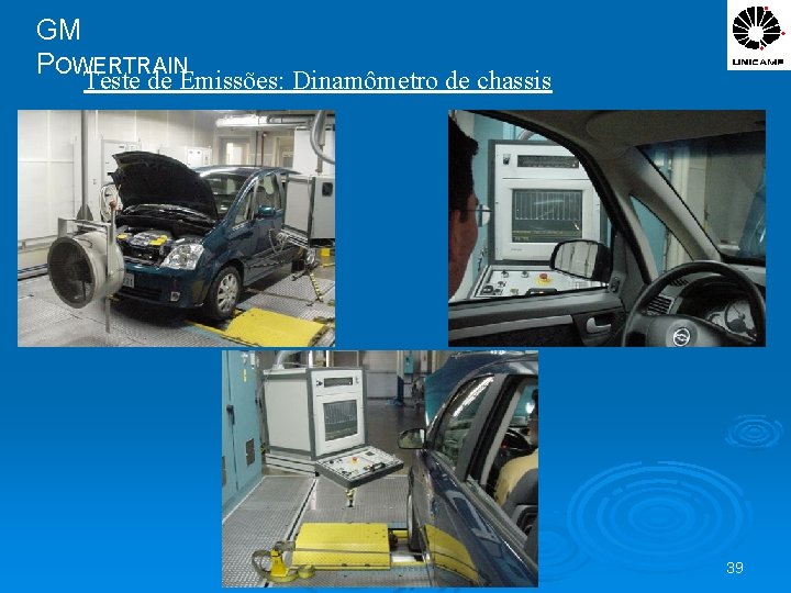 GM POWERTRAIN Teste de Emissões: Dinamômetro de chassis 39 