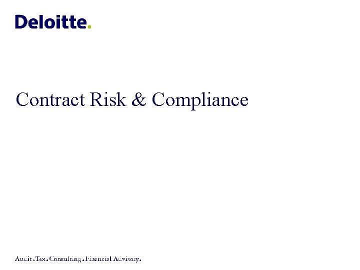 Contract Risk & Compliance 