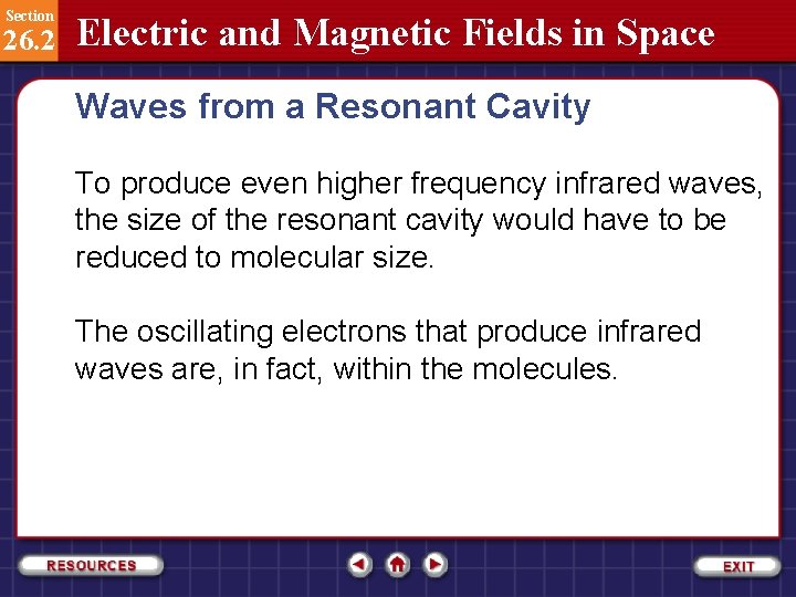 Section 26. 2 Electric and Magnetic Fields in Space Waves from a Resonant Cavity