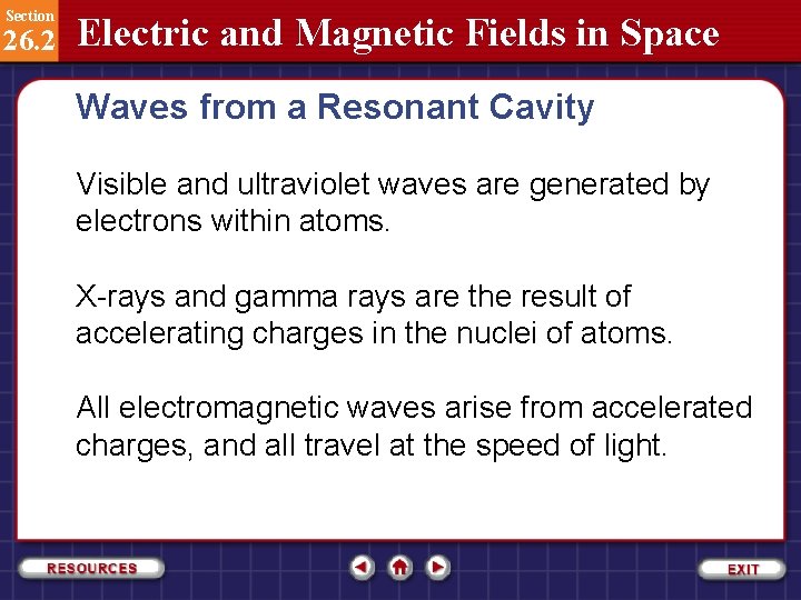 Section 26. 2 Electric and Magnetic Fields in Space Waves from a Resonant Cavity