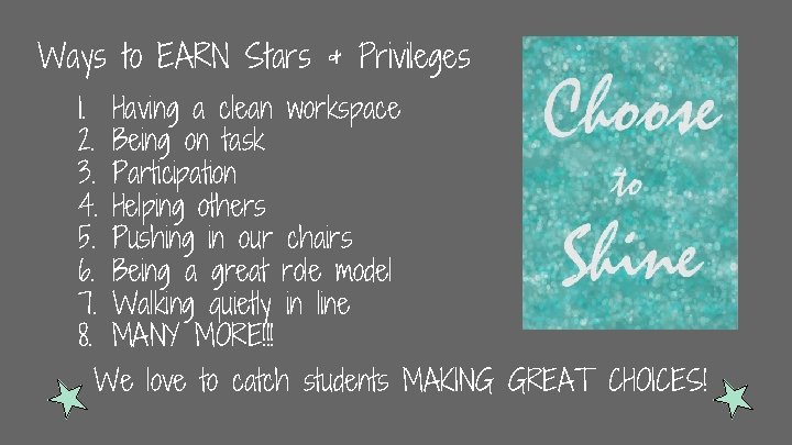 Ways to EARN Stars & Privileges 1. 2. 3. 4. 5. 6. 7. 8.