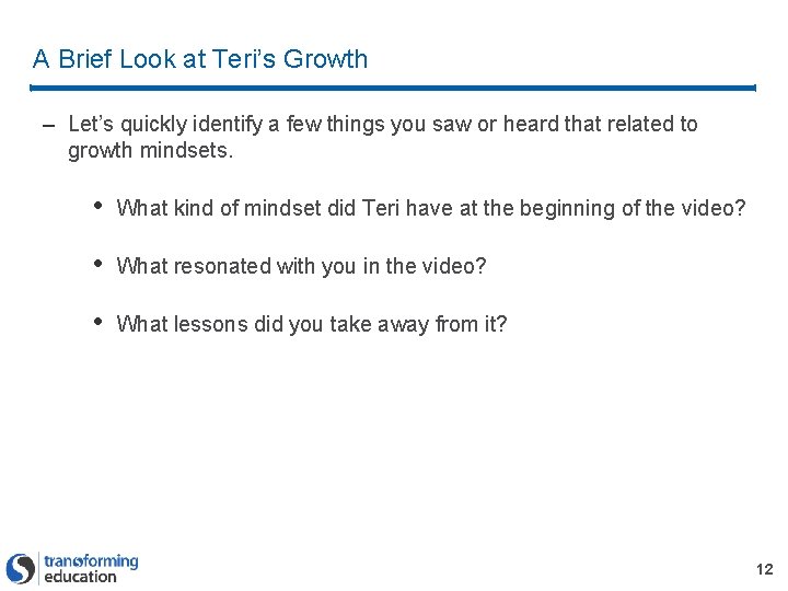 A Brief Look at Teri’s Growth – Let’s quickly identify a few things you A Brief Look at Teri’s Growth – Let’s quickly identify a few things you