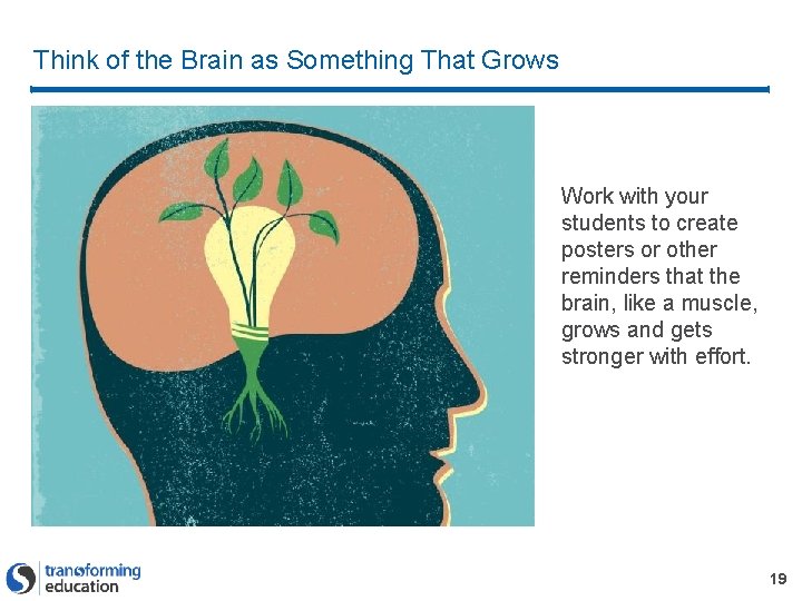 Think of the Brain as Something That Grows Work with your students to create Think of the Brain as Something That Grows Work with your students to create