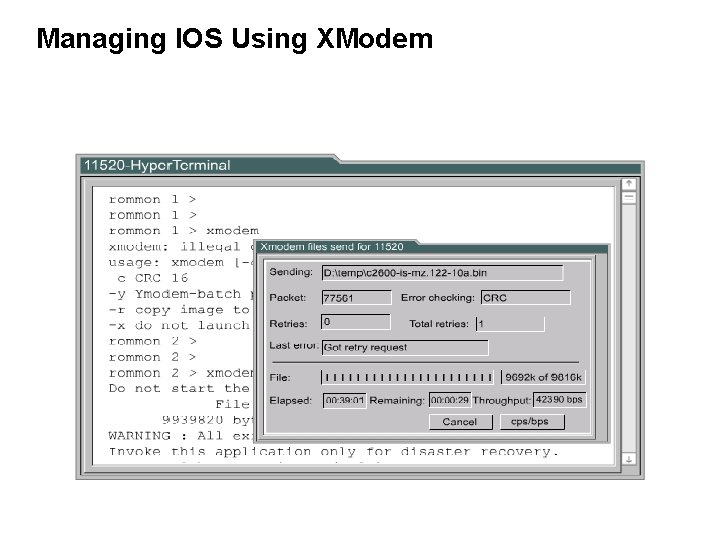 Managing IOS Using XModem 