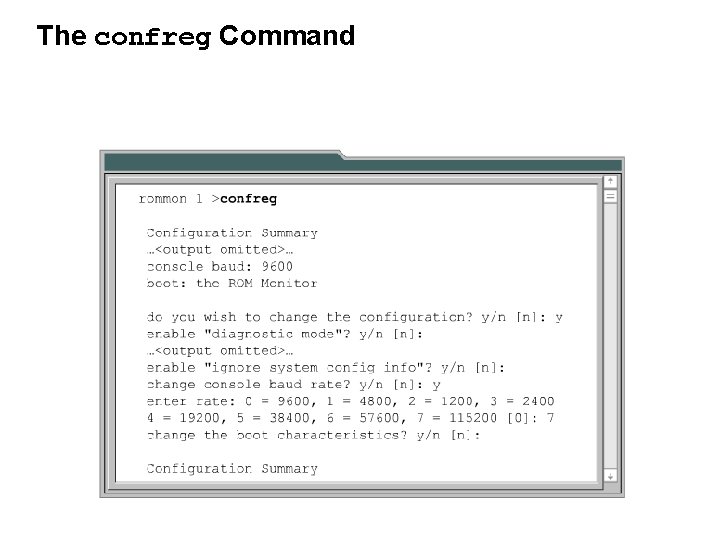 The confreg Command 