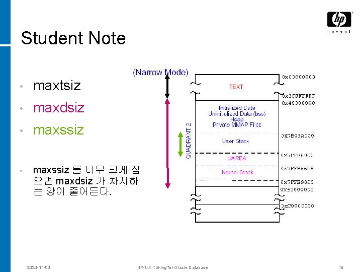Student Note • maxtsiz • maxdsiz • maxssiz 를 너무 크게 잡 으면 maxdsiz