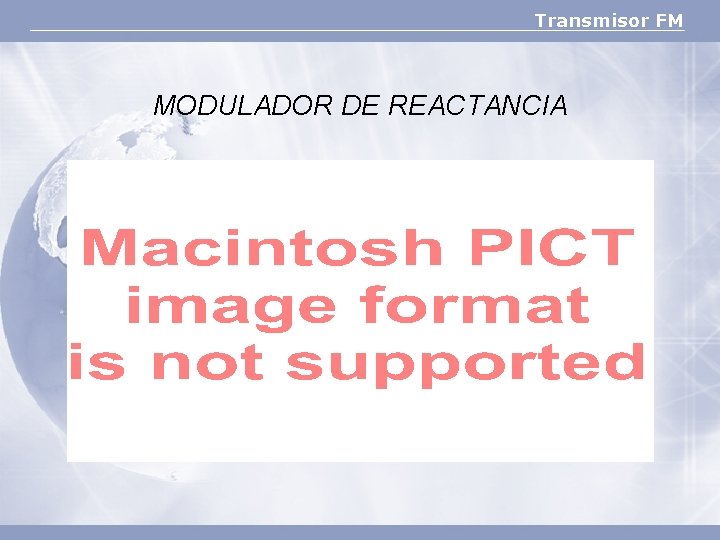 Transmisor FM MODULADOR DE REACTANCIA 