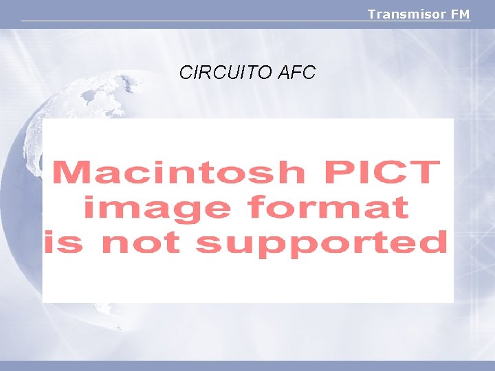 Transmisor FM CIRCUITO AFC 