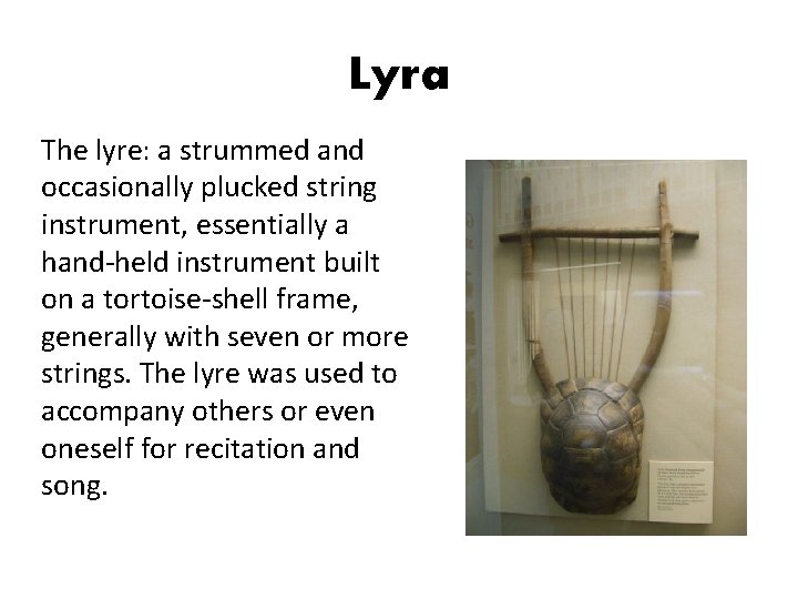 Ancient Greece and Music When 800 BC to