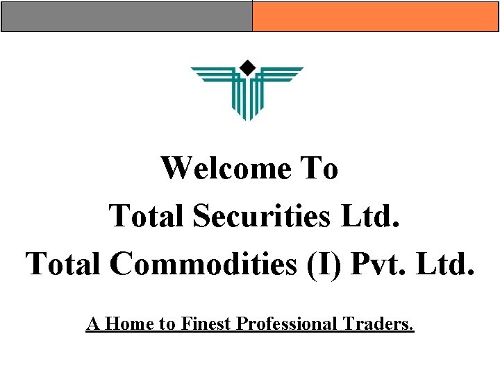 Welcome To Total Securities Ltd. Total Commodities (I) Pvt. Ltd. A Home to Finest Welcome To Total Securities Ltd. Total Commodities (I) Pvt. Ltd. A Home to Finest