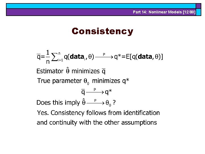 Part 14: Nonlinear Models [12/80] Consistency 