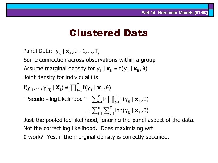 Part 14: Nonlinear Models [57/80] Clustered Data 
