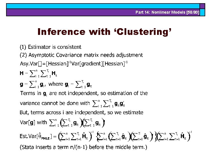 Part 14: Nonlinear Models [58/80] Inference with ‘Clustering’ 