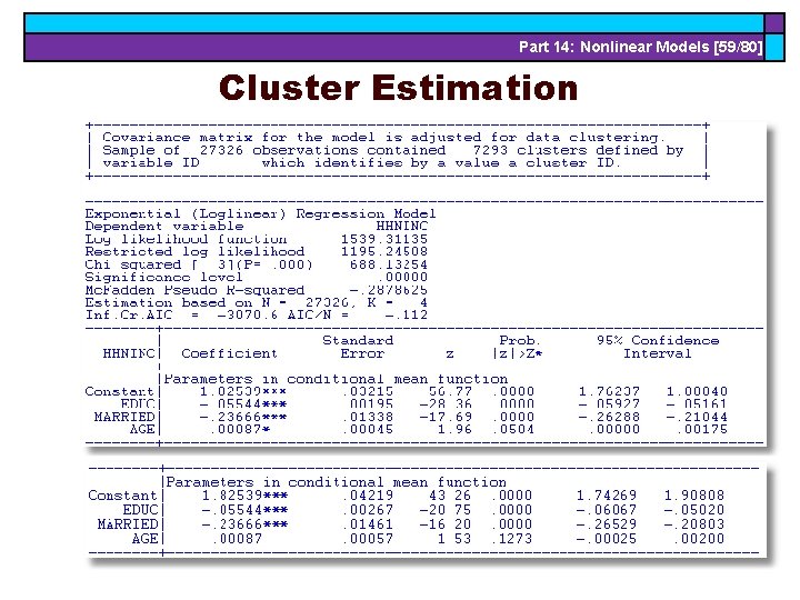 Part 14: Nonlinear Models [59/80] Cluster Estimation 
