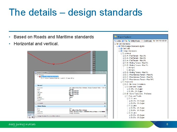 The details – design standards • Based on Roads and Maritime standards • Horizontal