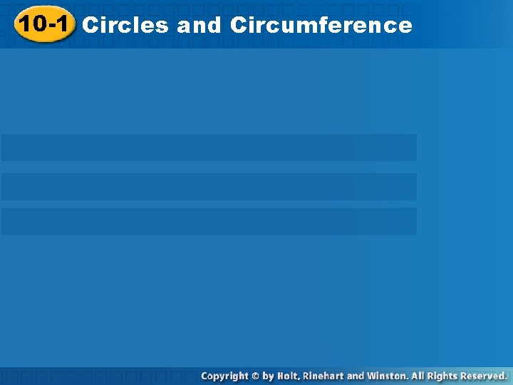 10 -1 Circles and Circumference 