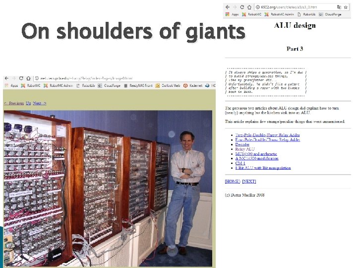 On shoulders of giants On shoulders of giants
