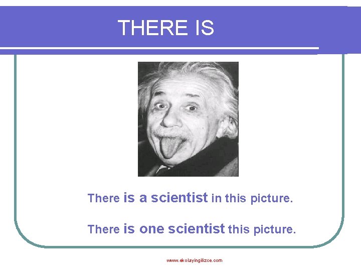 THERE IS There is a scientist in this picture. There is one scientist this
