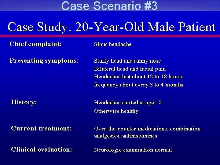 Case Scenario #3 
