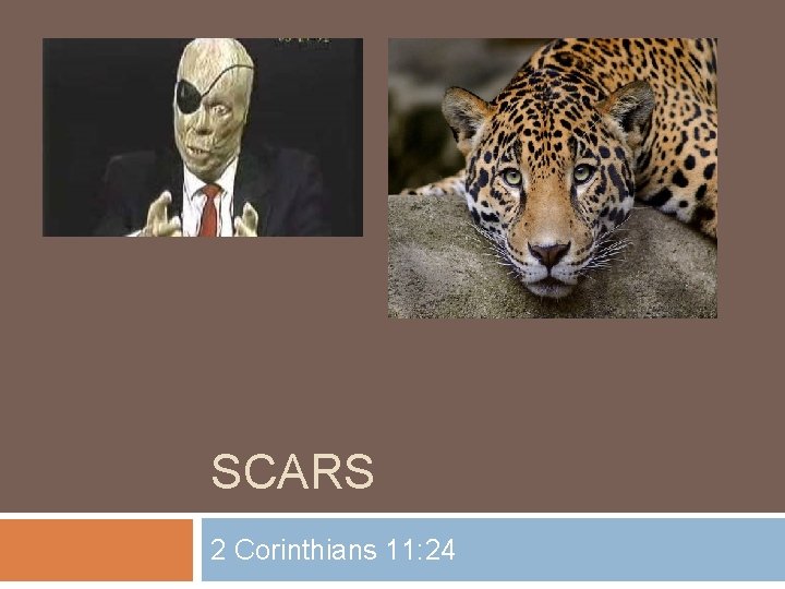 SCARS 2 Corinthians 11: 24 SCARS 2 Corinthians 11: 24