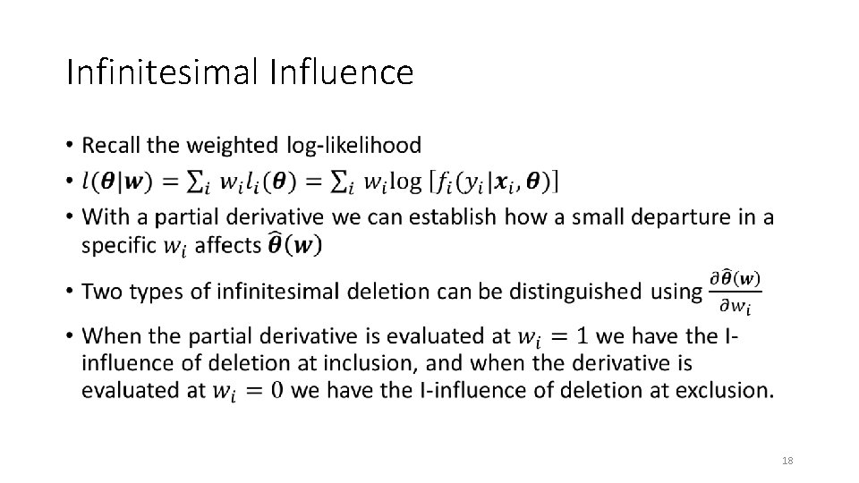 Infinitesimal Influence • 18 
