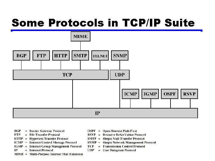 Some Protocols in TCP/IP Suite 