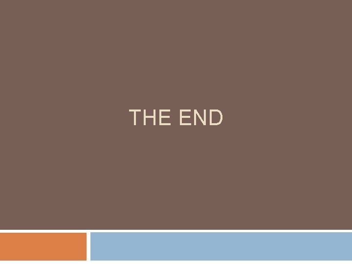 THE END 