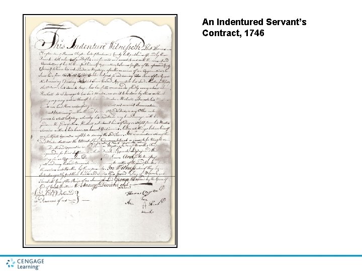 An Indentured Servant’s Contract, 1746 
