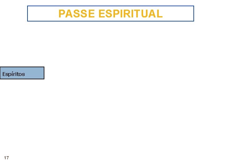 PASSE ESPIRITUAL Espíritos 17 