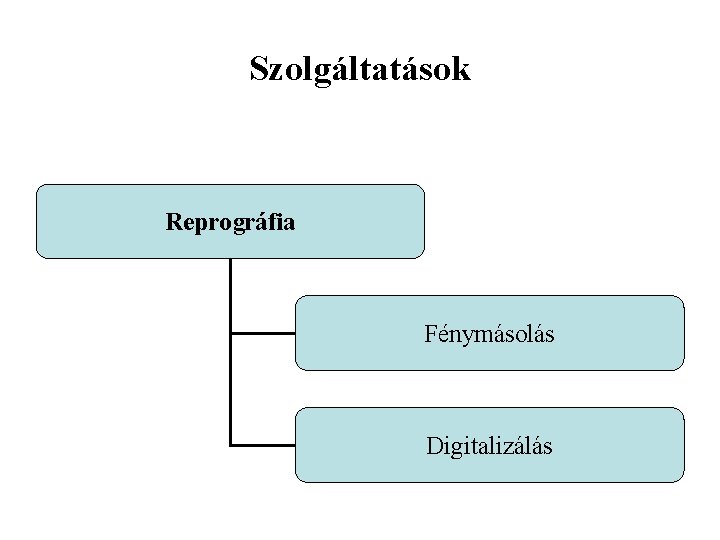 Szolgáltatások Reprográfia Fénymásolás Digitalizálás 