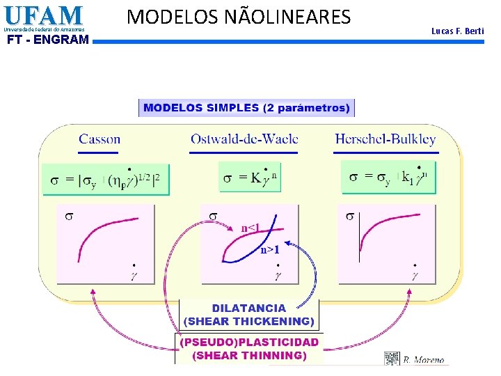UFAM Universidade Federal do Amazonas FT - ENGRAM MODELOS NÃOLINEARES Lucas F. Berti 