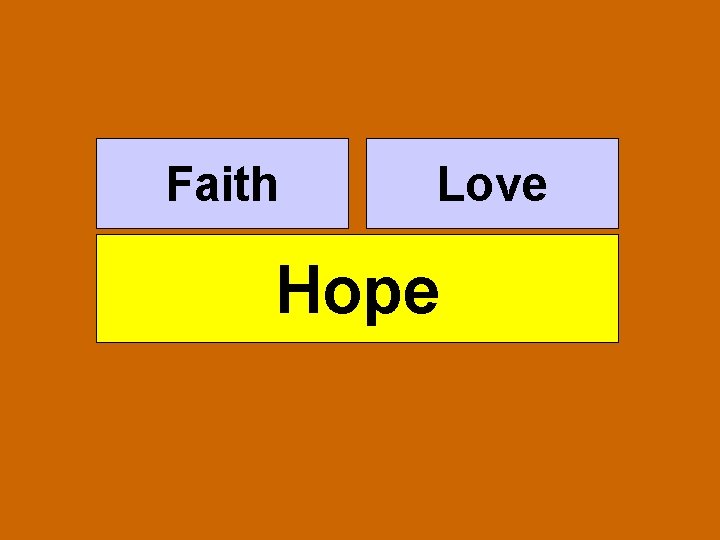 Faith Love Hope 