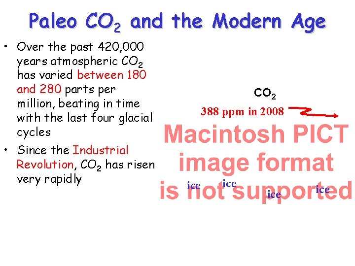 Paleo CO 2 and the Modern Age • Over the past 420, 000 years