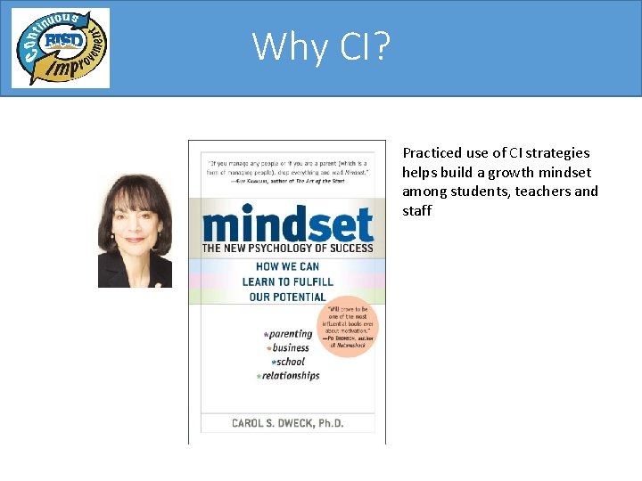 Why CI? Practiced use of CI strategies helps build a growth mindset among students, Why CI? Practiced use of CI strategies helps build a growth mindset among students,