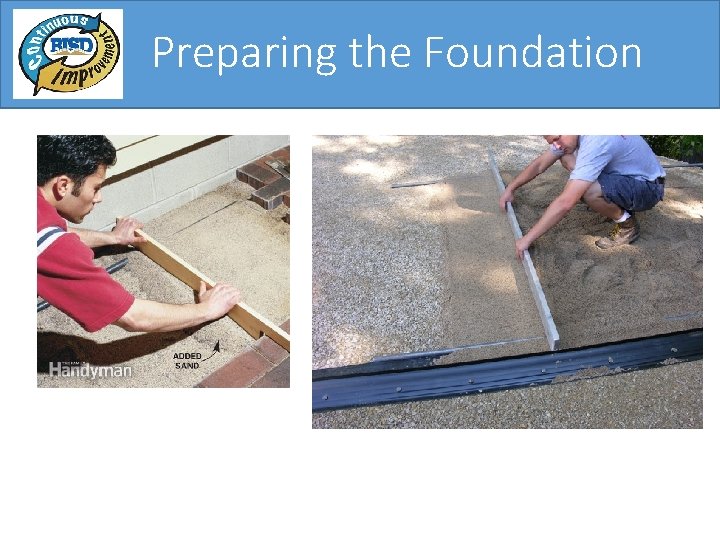 Preparing the Foundation Preparing the Foundation