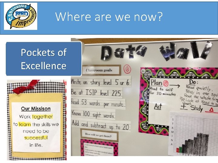 Where are we now? Pockets of Excellence Where are we now? Pockets of Excellence