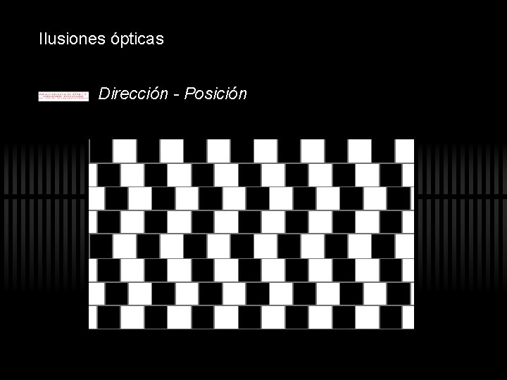 Ilusiones ópticas Dirección - Posición Ilusiones ópticas Dirección - Posición