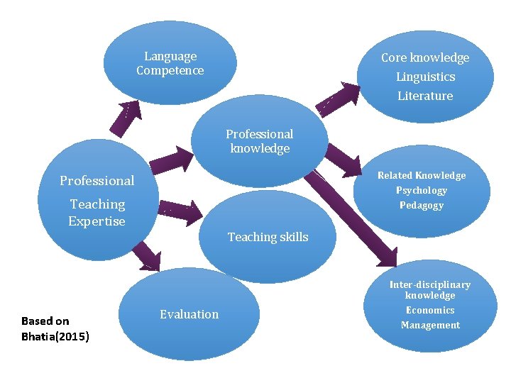 Language Competence Core knowledge Linguistics Literature Professional knowledge Related Knowledge Professional Psychology Pedagogy Teaching