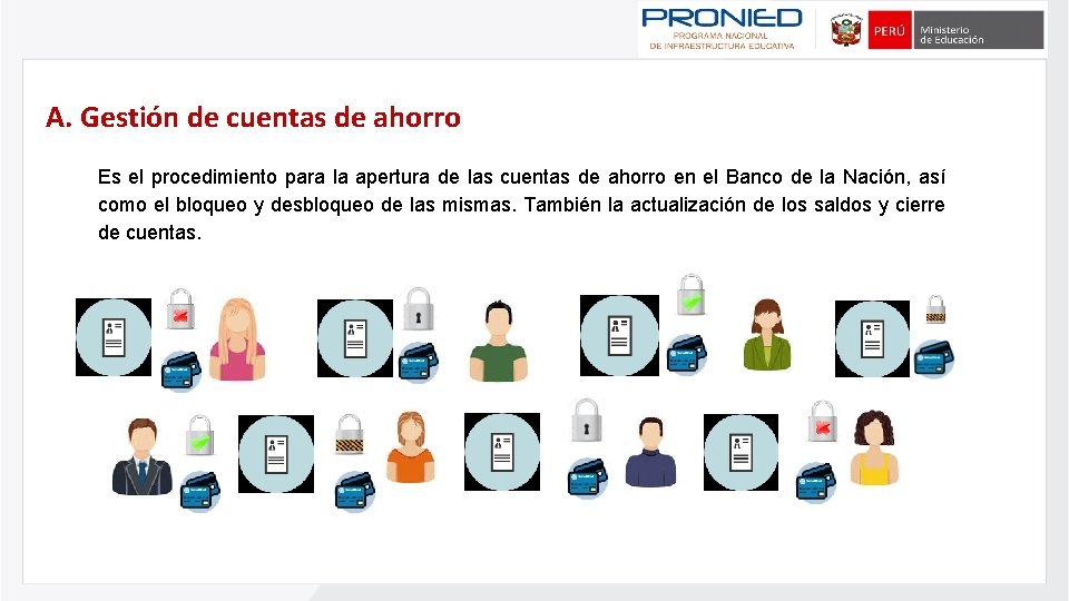 A. Gestión de cuentas de ahorro Es el procedimiento para la apertura de las