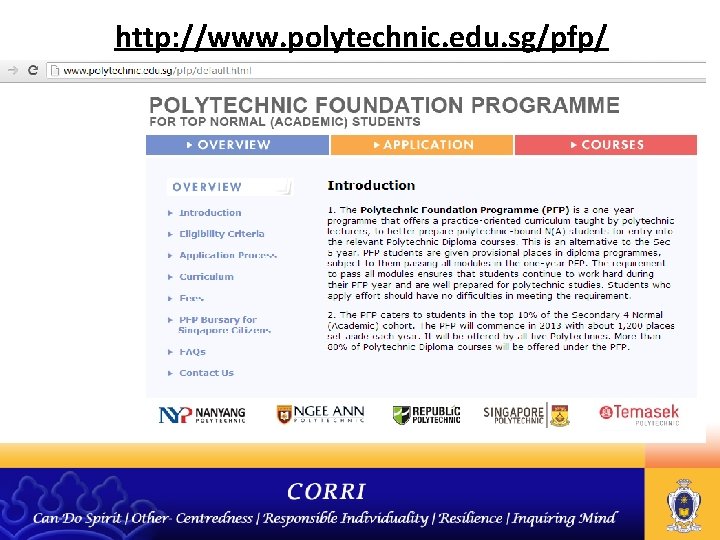 http: //www. polytechnic. edu. sg/pfp/ 