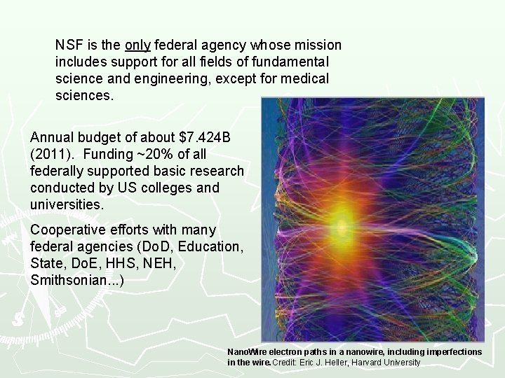 NSF is the only federal agency whose mission includes support for all fields of