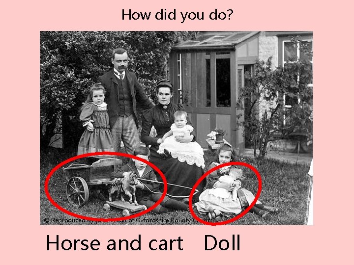 How did you do? © Reproduced by permission of Oxfordshire County Council Horse and