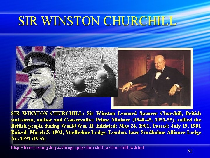 SIR WINSTON CHURCHILL: Sir Winston Leonard Spencer Churchill, British statesman, author and Conservative Prime