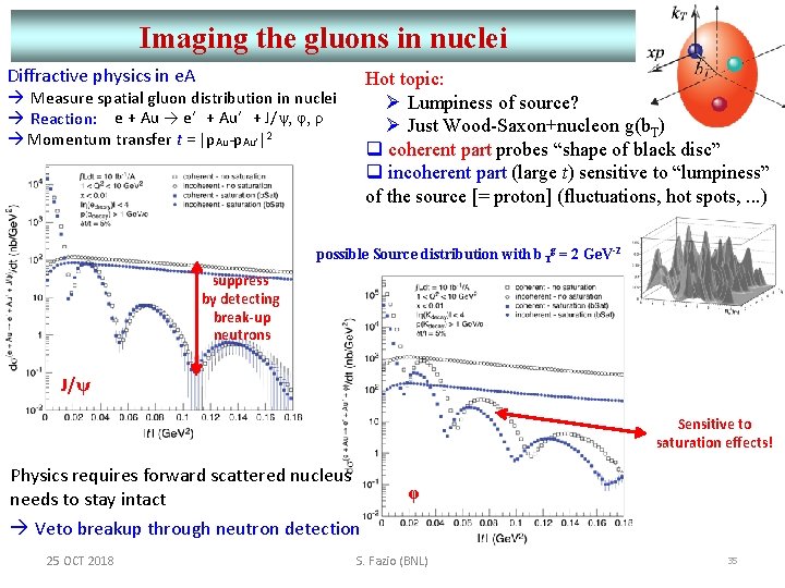 Imaging the gluons in nuclei Diffractive physics in e. A Hot topic: Lumpiness of