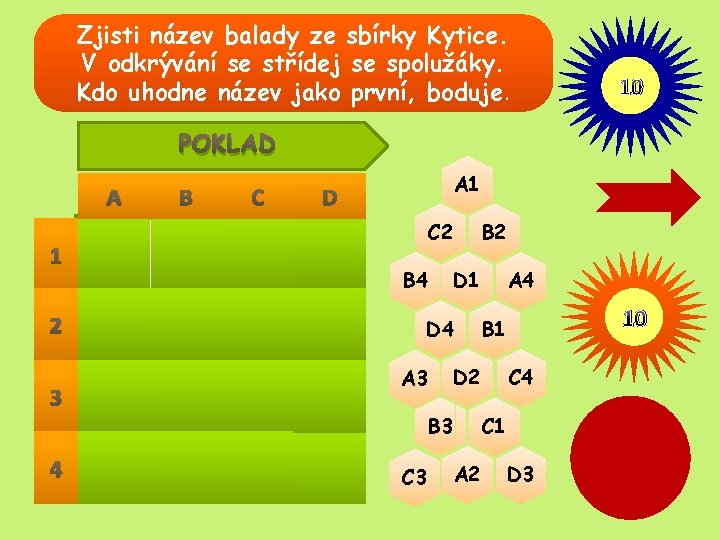 Zjisti název balady ze sbírky Kytice. V odkrývání se střídej se spolužáky. Kdo uhodne