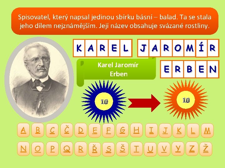 Spisovatel, který napsal jedinou sbírku básní – balad. Ta se stala jeho dílem nejznámějším.