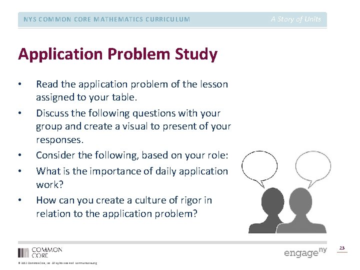 NYS COMMON CORE MATHEMATICS CURRICULUM A Story of Units Application Problem Study • •